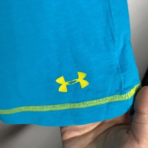 Under Armour XS Blue Charged Cotton Semi-fitted Heather Athletic T-Shirt - Picture 7 of 10